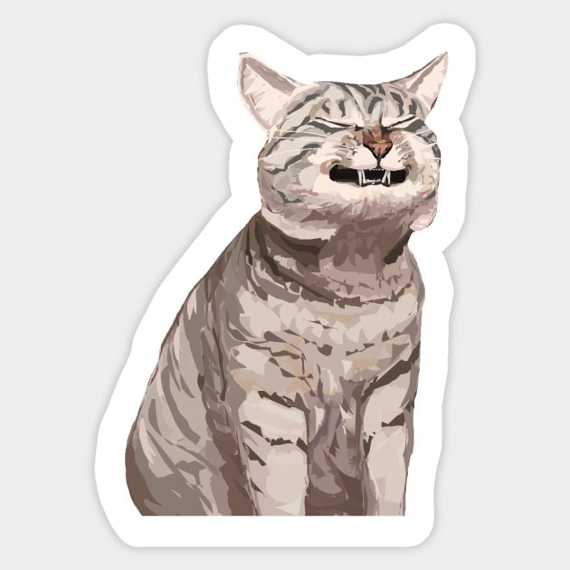 Ugh cat Sticker by Pushi